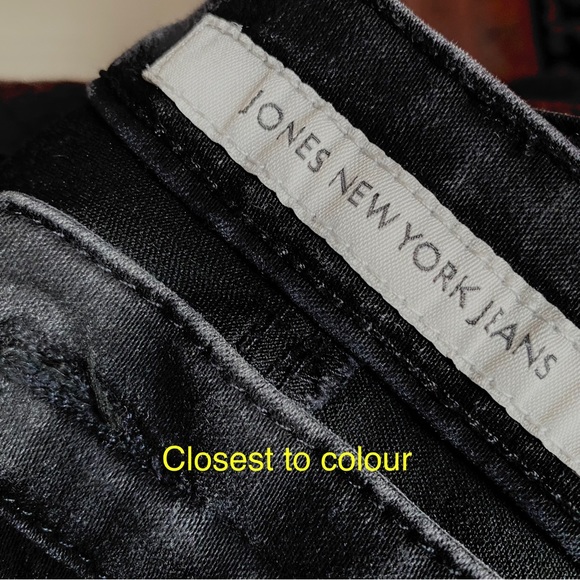 Jones New York Faded Black Jeans Sz 14 Lexington - Picture 6 of 9